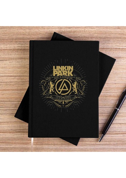 Linkin Park Live Al Milton Keynes Siyah Çizgisiz Kanvas Defter Çizgisiz