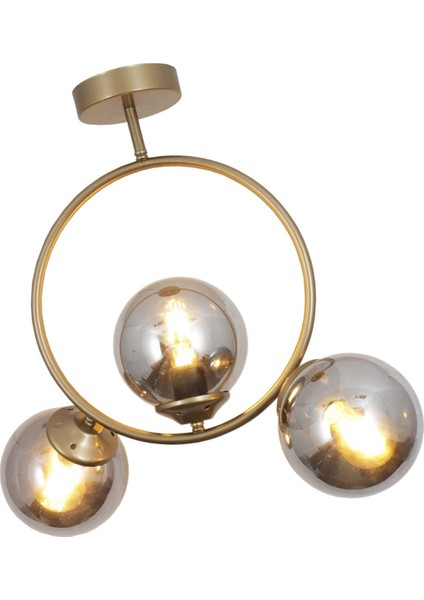 Evren 3 Lü Eskitme Avize Füme Camlı Yatak Odası Mutfak Salon Hol Koridor Avize modelleri