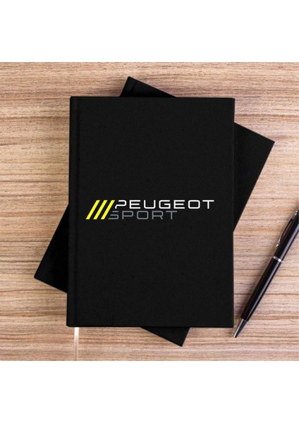 Peugeot Sport Slash Siyah Kanvas Defter Çizgisiz