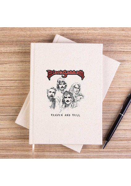 Black Sabbath Heaven And Hell Çizgisiz Kanvas Defter Çizgisiz