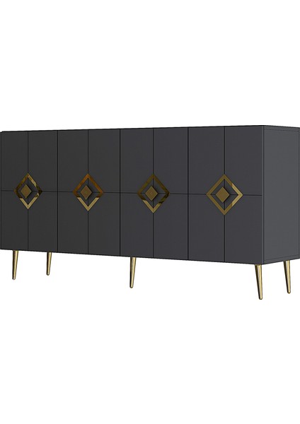 Robberdd (KB150) Lazer Desenli Konsol Antrasit-Altın modelleri