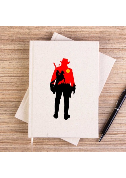 Red Dead Redemption 2 Cowboy Çizgisiz Kanvas Defter Çizgisiz