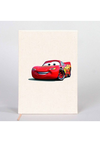 Şimşek Mcqueen Cars Çizgisiz Kanvas Defter Çizgisiz