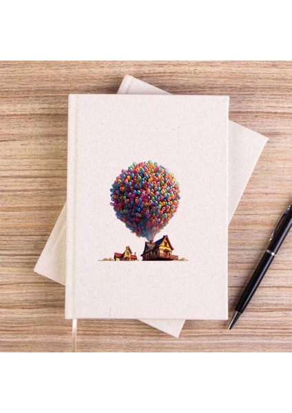 Balloon House Çizgisiz Kanvas Defter Çizgisiz