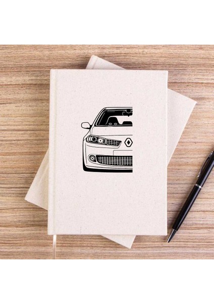 Renault Megane 2 Krem Çizgisiz Kanvas Defter Çizgisiz