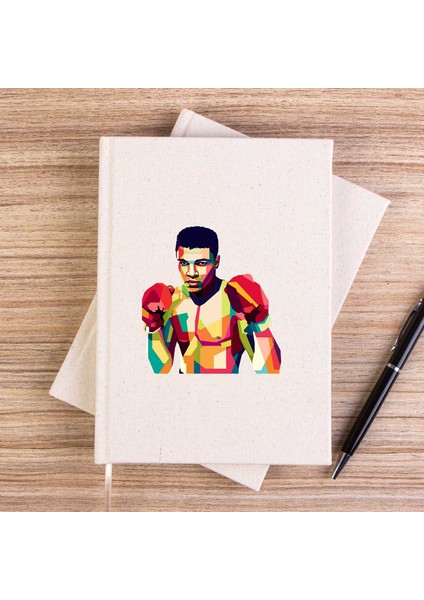 Muhammed Ali Mozaik Çizgisiz Kanvas Defter Çizgisiz
