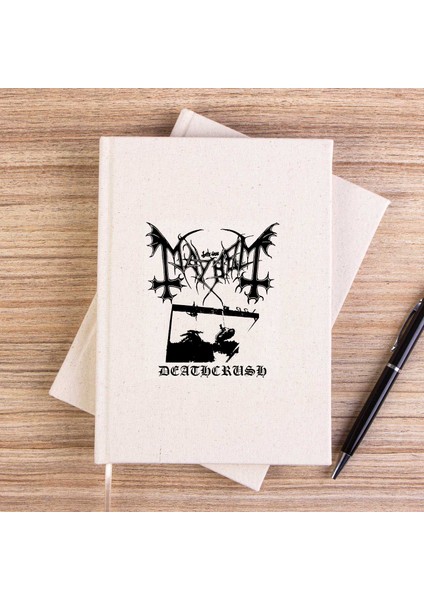 Mayhem Deathcrush Çizgisiz Kanvas Defter Çizgisiz