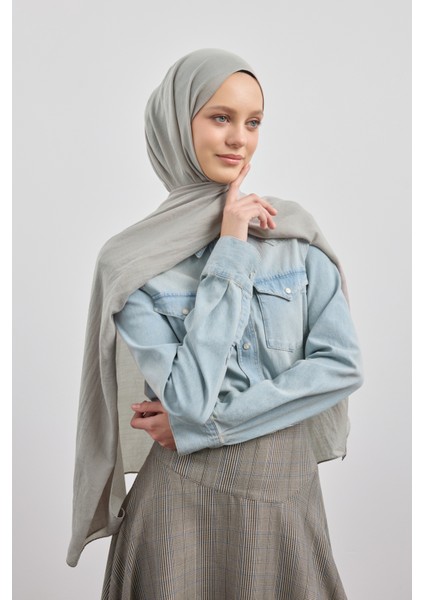 Organik Crash Şal Gri