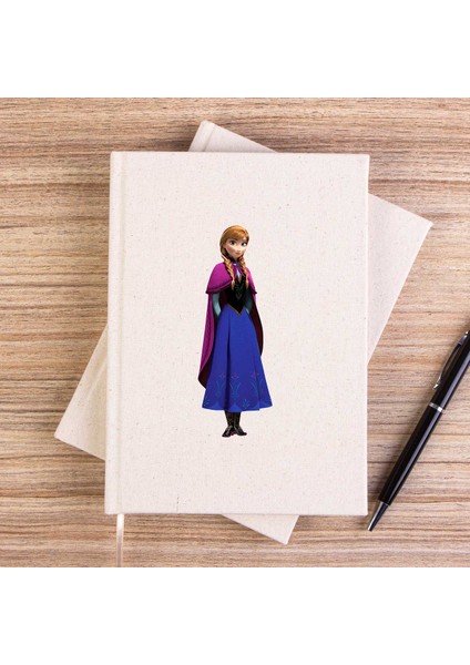 Karlar Ülkesi Anna Siluet Çizgisiz Kanvas Defter Çizgisiz