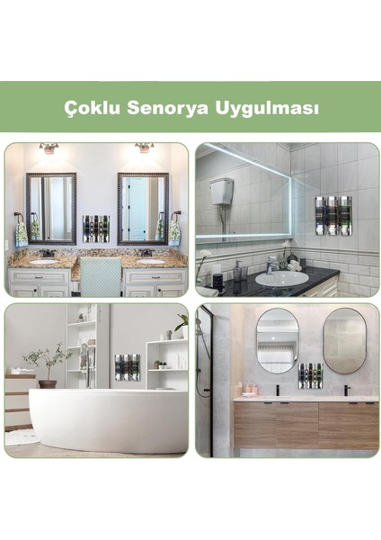 Duvara Monte 2 Bölmeli Sıvı Sabun ve Şampuan Dispanseri – Sızdırmaz Tasarım