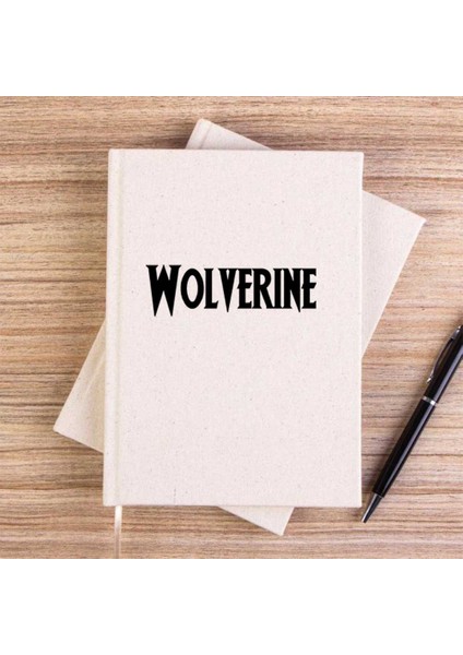 Wolverine Text Çizgisiz Kanvas Defter Çizgisiz