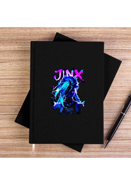 Jinx Siyah Çizgisiz Kanvas Defter Çizgisiz