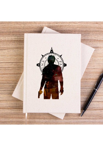 Uncharted 4 Nathan Drake Adventure Çizgisiz Kanvas Defter Çizgisiz