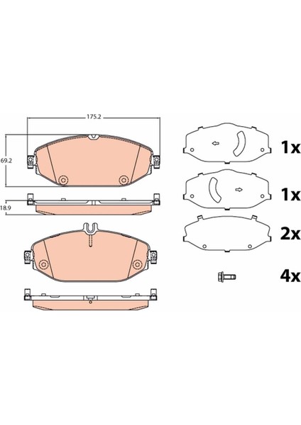 GDB2097 - Fren Balatası Ön - Trw