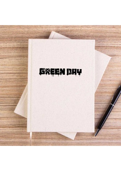 Green Day Logo Çizgisiz Kanvas Defter Çizgisiz