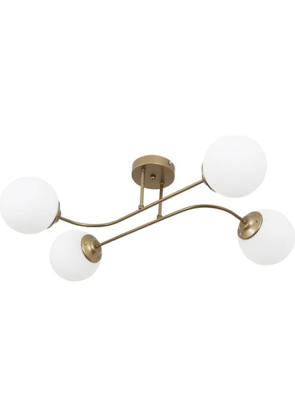 Capri 4 Lü Eskitme Avize Beyaz Camlı Dekoratif Tasarım Yatak Odası Mutfak Salon Avize fırsatları