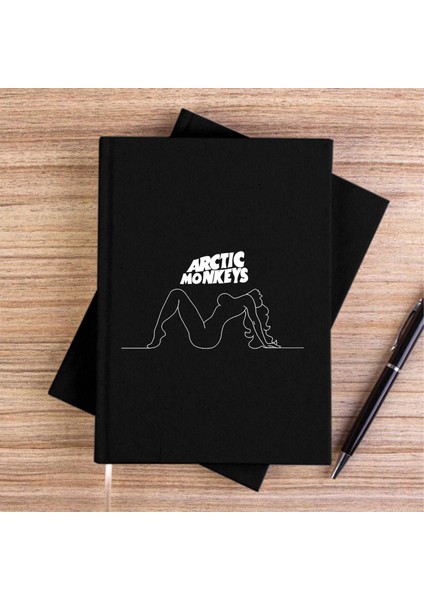 Arctic Monkeys Girl Siyah Kanvas Defter Çizgisiz