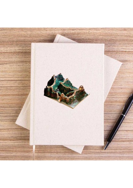 Great Wall Of China View Book Çizgisiz Kanvas Defter Çizgisiz