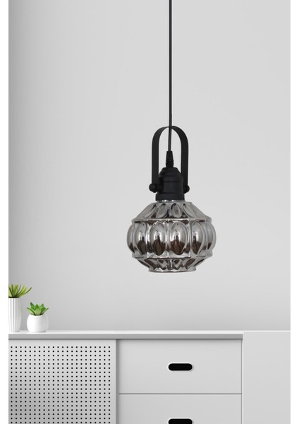 Narin Tekli Siyah Sarkıt Avize Yatak Odası Salon Mutfak Hol Avize modelleri