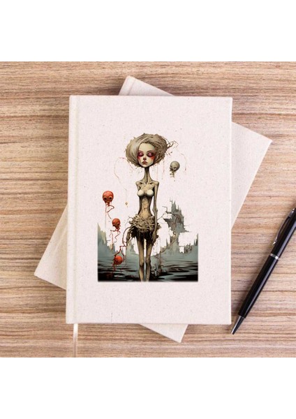 Cartoonish Outer Unhappiness Çizgisiz Kanvas Defter Çizgisiz