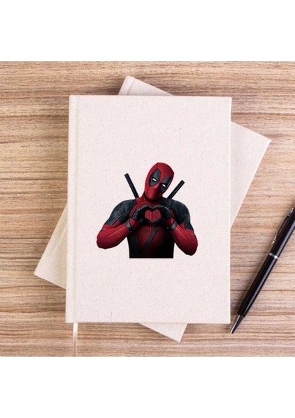 Deadpool Love Çizgisiz Kanvas Defter Çizgisiz