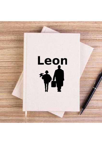 Leon The Professional Krem Çizgisiz Kanvas Defter Çizgisiz