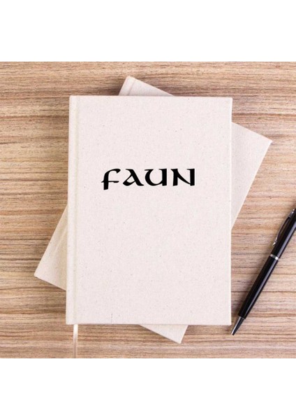 Faun Logo Çizgisiz Kanvas Defter Çizgisiz