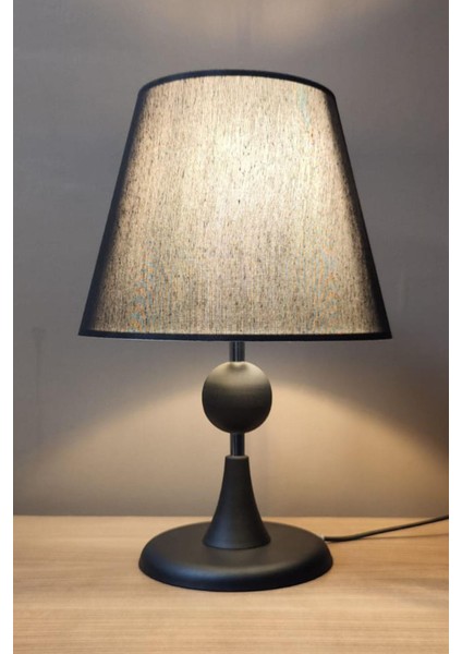 Maya Siyah Ayaklı Abajur Masa Lambası Siyah Şapka Salon Yatak Odası Abajur