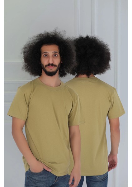 Erkek Slim Fit Sıfır Yaka Fanila T-Shirt