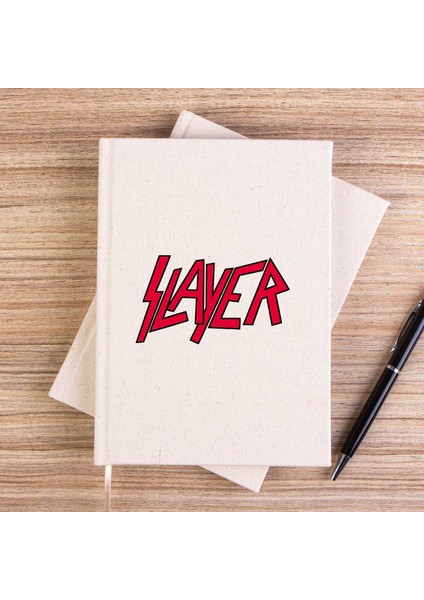 Slayer Logo Classic Çizgisiz Kanvas Defter Çizgisiz