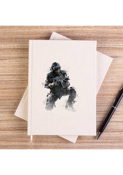Call Of Combatant Çizgisiz Kanvas Defter Çizgisiz