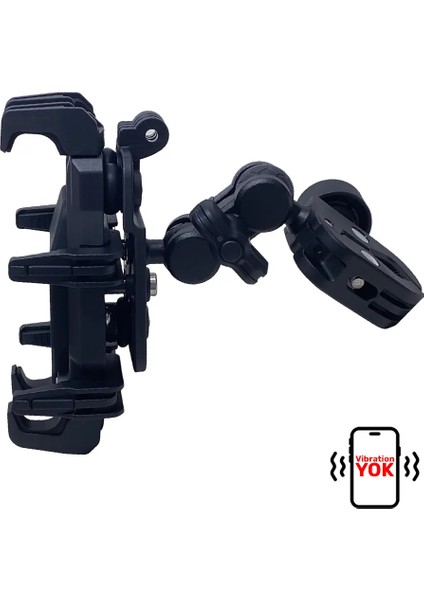 CT-M21 Telefon Tutucu Titreşim Önleyici Motosiklet Gidon Montajlı 8 Pençeli Siyah Su Geçirmez fırsatları