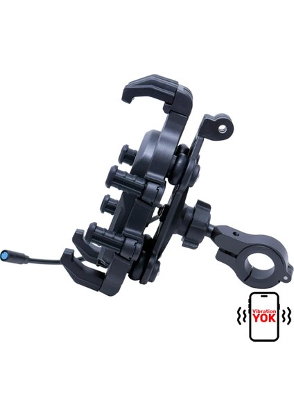 CT-M11 Telefon Tutucu Titreşim Önleyicili Motosiklet Gidon Ayna Montajlı Type-C Hızlı Şarj modelleri