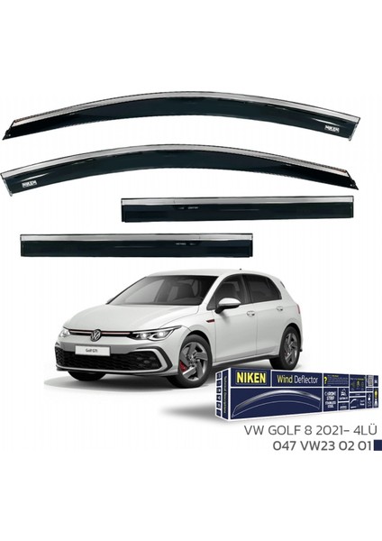 Volkswagen Golf 8 2021+ Kromlu Cam Rüzgarlığı 4 Lü fiyatları