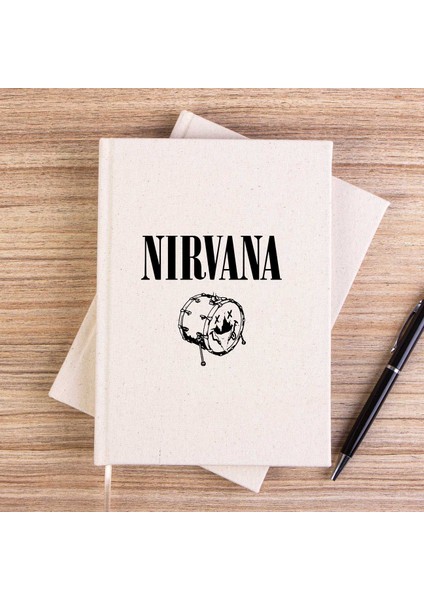 Nirvana Logo Classic Çizgisiz Kanvas Defter Çizgisiz