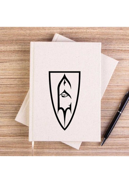 Emperor Shield Woven Çizgisiz Kanvas Defter Çizgisiz