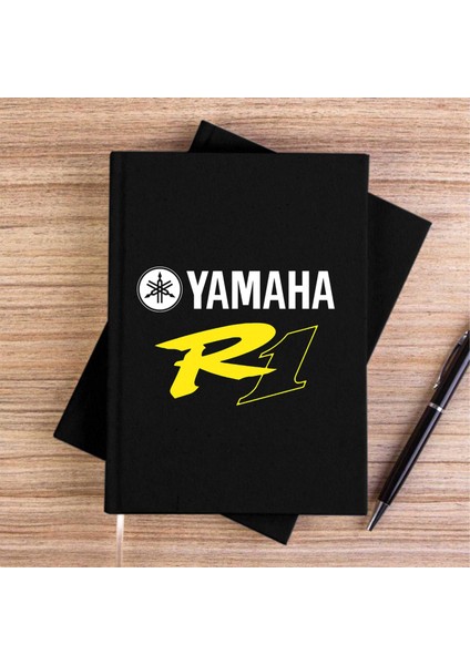 Yamha R1 Siyah Kanvas Defter Çizgisiz