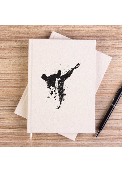 World Karete Fighter Çizgisiz Kanvas Defter Çizgisiz