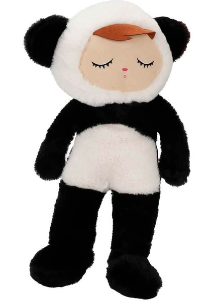 Hayvan Kostümlü Peluş Bebek - Siyah-Beyaz