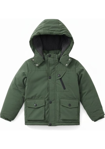 Erkek Çocuk Iç Kısmı Yünlü Kapüşonlu Mont fiyatları