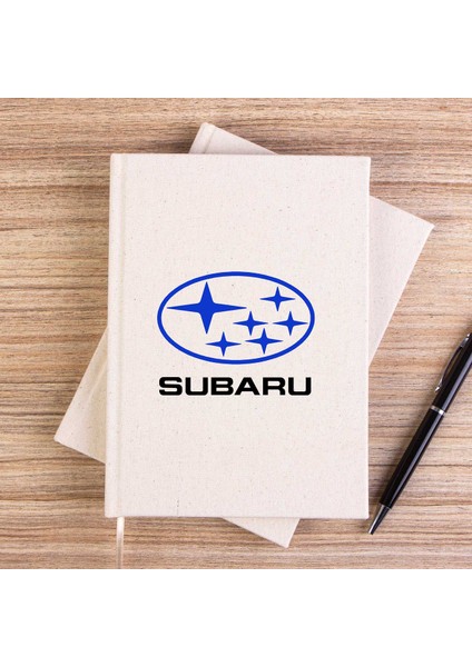 Subaru Logo Stars Çizgisiz Kanvas Defter Çizgisiz