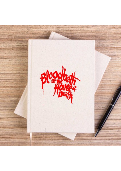 Bloodbath House Death Çizgisiz Kanvas Defter Çizgisiz