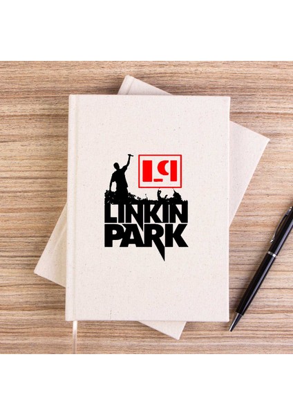 Linkin Park Afiş Çizgisiz Kanvas Defter Çizgisiz