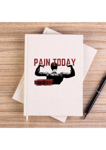 Paın Today Krem Çizgisiz Kanvas Defter Çizgisiz