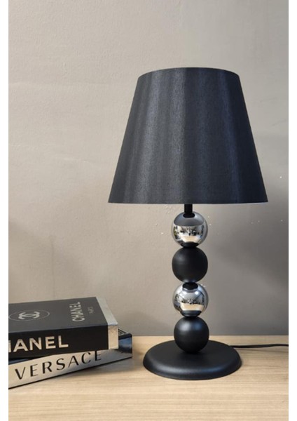 Silva Siyah Ayaklı Abajur Masa Lambası Siyah Şapka Salon Yatak Odası Abajur fiyatları