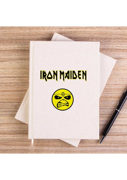 Iron Maiden Face Çizgisiz Kanvas Defter Çizgisiz