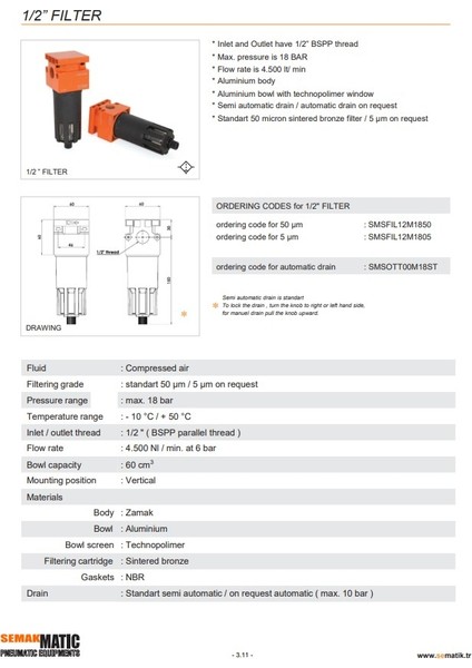 1/2 Filtre 50 Mikron fırsatları