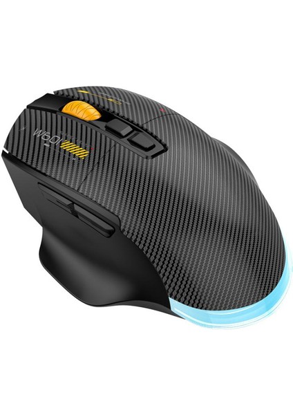 Tri-Mode Gaming Mouse – 12800 Dpı, 2.4ghz Kablosuz + Bluetooth + Kablolu Bağlantı, Rgb Aydınlatma, Type-C Şarjlı, 500MAH Batarya, 7 Tuşlu Ergonomik Oyuncu Mouse | W601