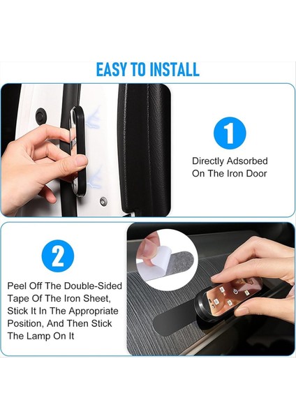 Araba Kapısı Lambası, LED Işıklı Tabela Projektörü, 7 Renkli Hoş Geldiniz Uyarı Eşik Lambası (4 Adet) (Yurt Dışından) modelleri