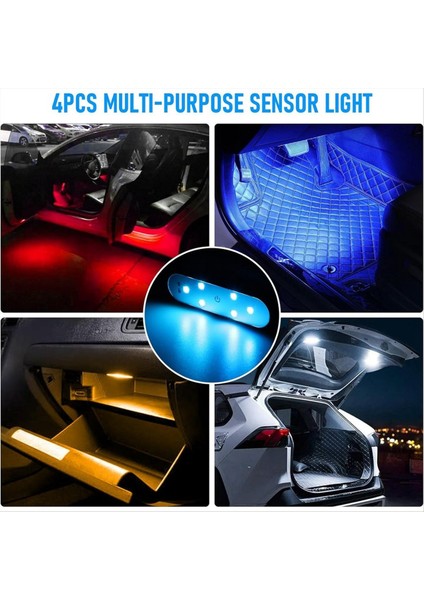 Araba Kapısı Lambası, LED Işıklı Tabela Projektörü, 7 Renkli Hoş Geldiniz Uyarı Eşik Lambası (4 Adet) (Yurt Dışından) indirimleri